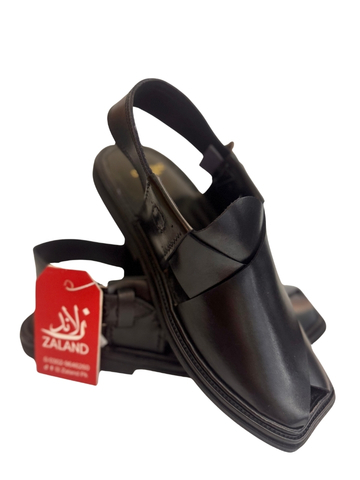 51 Gol T Peshawari Chappal | Black