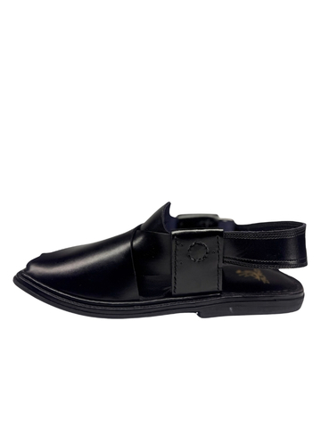 52 Gol T Peshawari Chappal | Black
