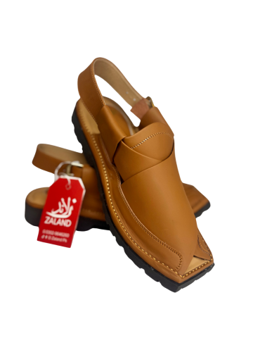 Vibram Sole Peshawari Chappal | Camel